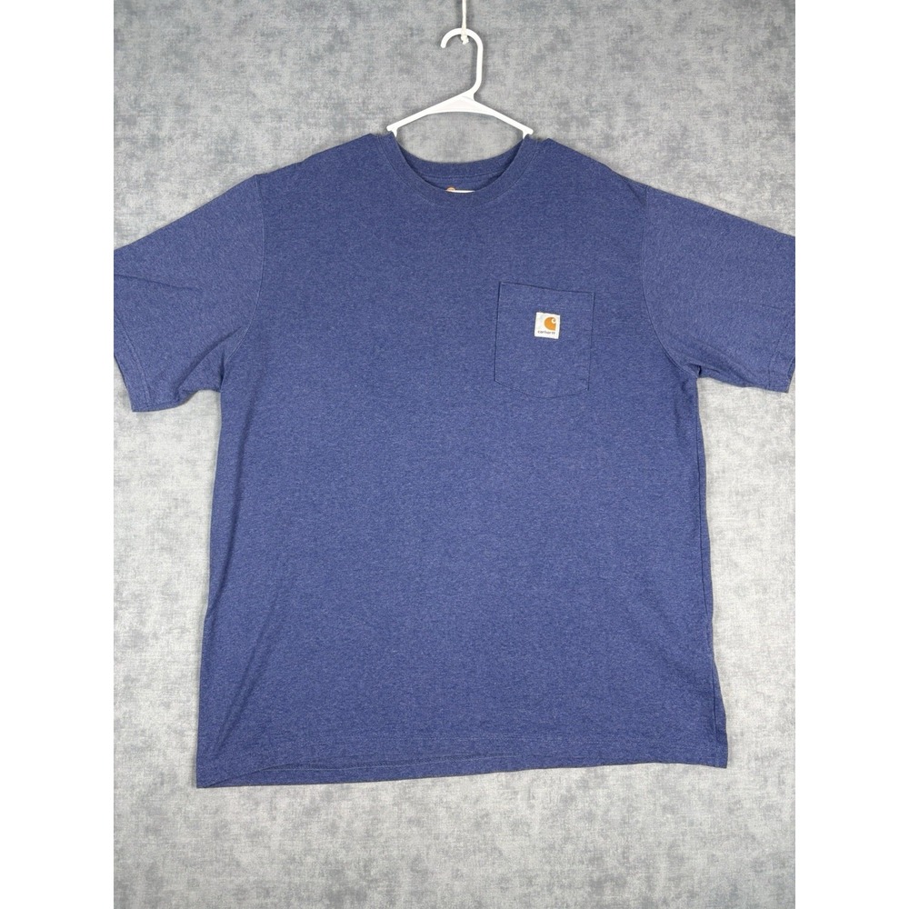 Carhartt K87 Pocket T Shirt Mens XL Blue Heather Original Fit Short Sleeve